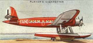 A civil Cant Z. 506 ordered from Ala Littoria for services along the Adriatic Coast between Trieste and Brindisi as like as painted in 1930's Aviation Cigarette Cards